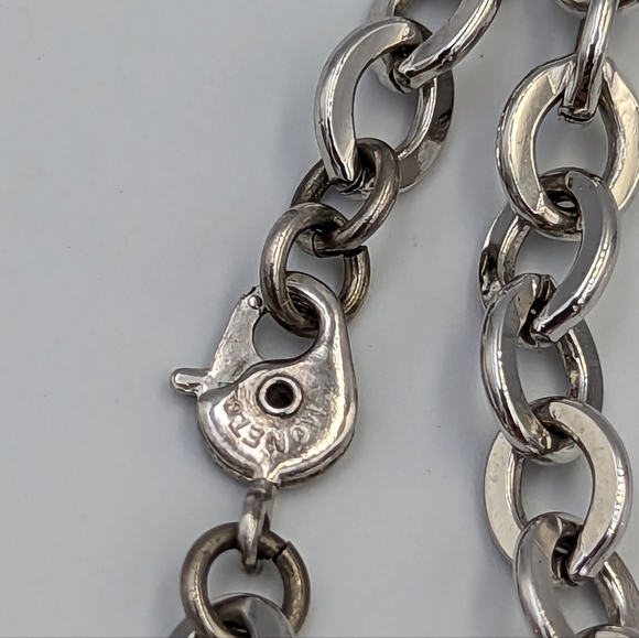 Vintage Long Silver tone Cable Oval links Monet Chain Necklace 28" - Picture 9 of 10